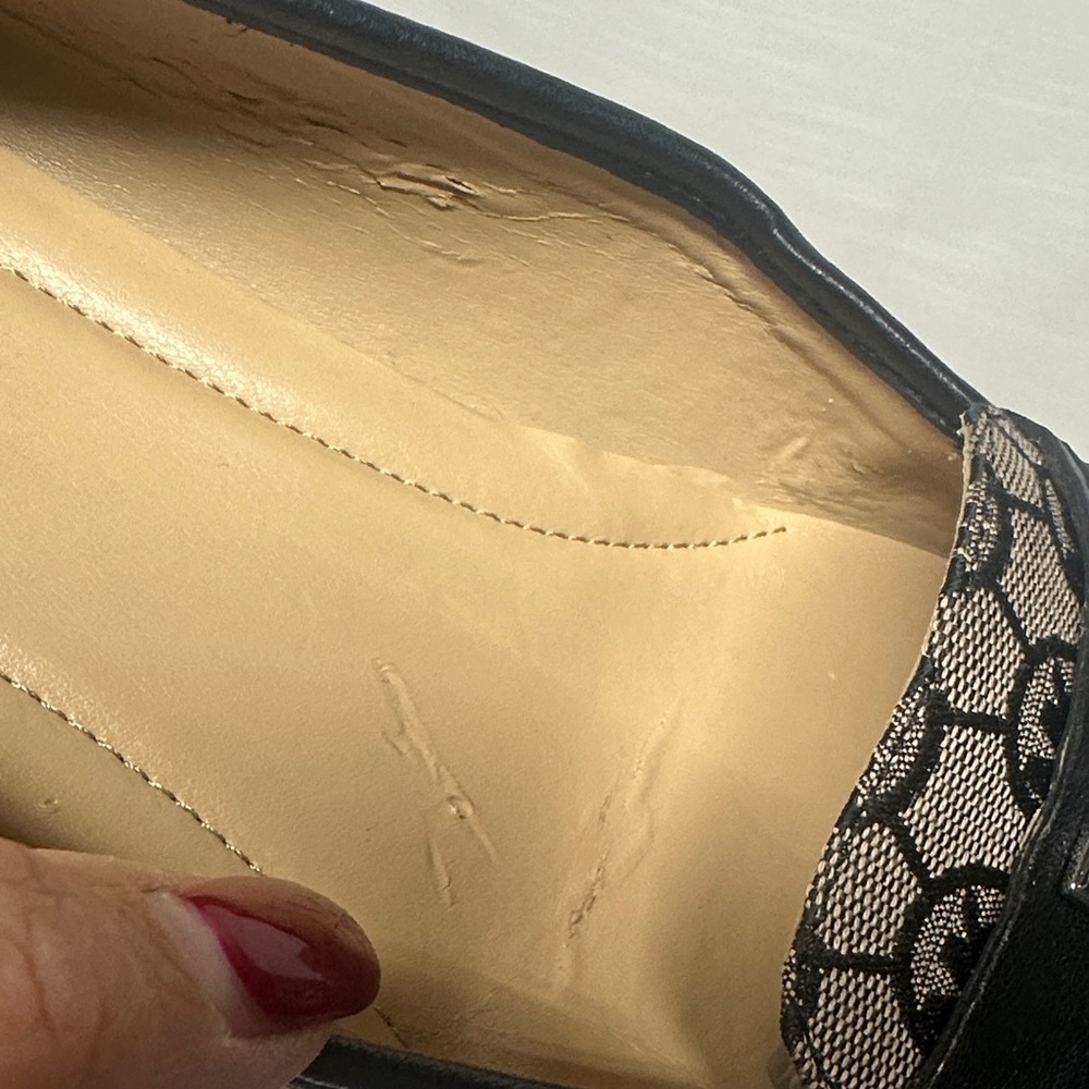 Michael Kors Black and Tan Patterned Loafers - Picture 10 of 12